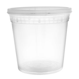 Pojemnik Plastikowy PP z Pokrywka Przezroczysty “Deli Range” 710ml (40 Sztuk)