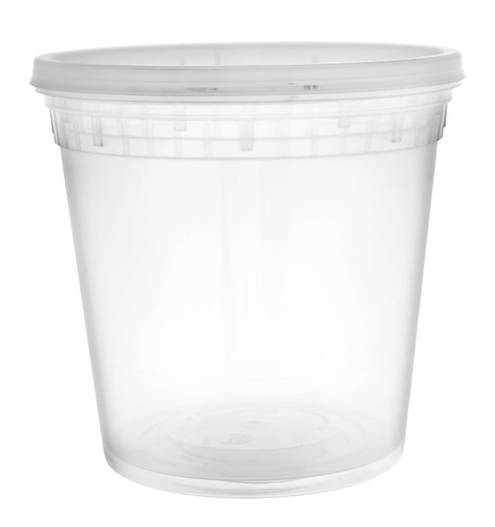 Pojemnik Plastikowy PP z Pokrywka Przezroczysty “Deli Range” 710ml (40 Sztuk)