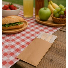 Etui na Sztućce Kraft 9x24cm (125 Sztuk)