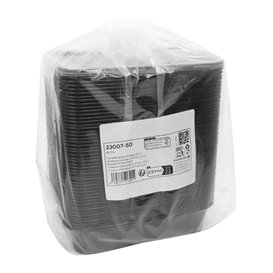 Pojemnik Plastikowy Prostokątny Czarny PP 500ml 17,6x12,4x4cm (500 Sztuk)