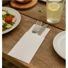 Etui na Sztućce Białe 9x24cm (125 Sztuk)