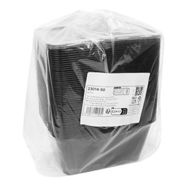 Pojemnik Plastikowy Prostokątny Czarny PP 1.000ml 17,6x12,4x7cm (500 Sztuk)