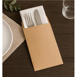Etui na Sztućce Kraft 11x24cm (125 Sztuk) 