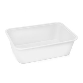 Pojemnik Plastikowy Prostokątny Biały PP 750ml 17x11,5x6,4cm (25 Sztuk)