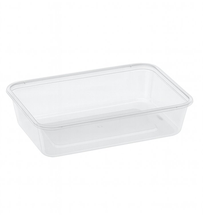 Pojemnik Plastikowy Prostokątny Przezroczysty PP 500ml 17,4x11,6x3,5cm (25 Sztuk)