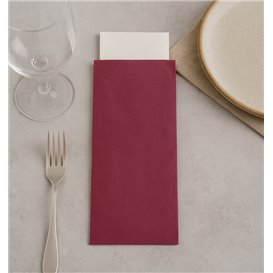 Serwetka Etui na Sztućce Bordowy 11x25cm (800 Sztuk)