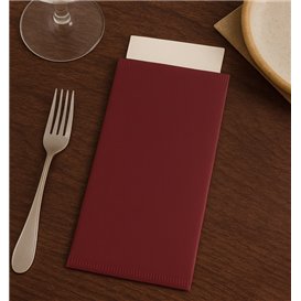 Serwetka Etui na Sztućce Bordowy 11x25cm (800 Sztuk)