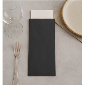 Serwetka Etui na Sztućce Czarny 11x25cm (800 Sztuk)