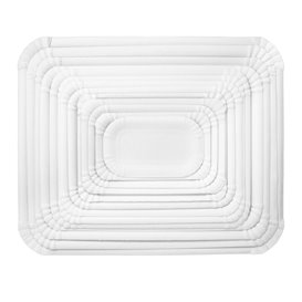 Taca Papierowa Prostokątna Biała 9x15 cm (1.000 Sztuk)
