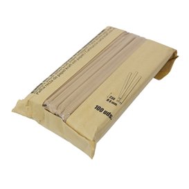 Słomki Papier Prosta Pakowany w folię Kraft Ø0,8x23 cm (100 Sztuk)