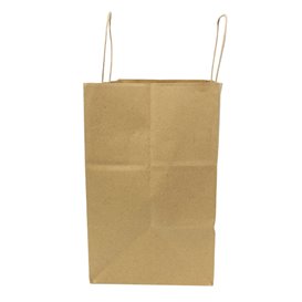 Torby Papier Kraft z Kręcone Uchwytami 80 g/m² 32+16x26cm (25 Sztuk)