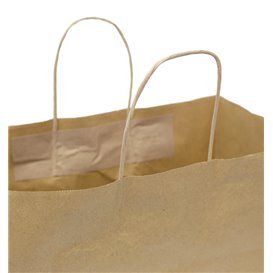Torby Papier Kraft z Kręcone Uchwytami 80 g/m² 32+16x26cm (25 Sztuk)
