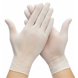 Rękawiczki Lateksowe Bezpudrowe Białe Rozmiar XL (100 Sztuk)