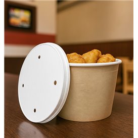 Wiadro kartonowe Kraft z pokrywą 1750ml (25 Sztuk)