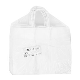 Torby Papier Biała z Kręcone Uchwytami 80 g/m² 32+16x26cm (250 Sztuk)