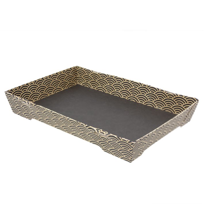 Opakowania na Sushi Karton ''Waves'' 18,5x10,2cm (600 Sztuk)