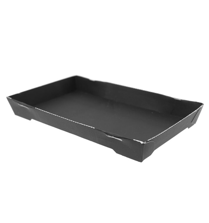 Opakowania na Sushi Karton czarny 21,5x13,5cm (600 Sztuk)