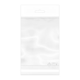 Woreczki z Taśmą Klejącą i Zawieszką Euro BOPP 12x18cm G160 (1.000 Sztuk)