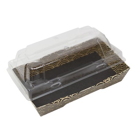 Kartonowe opakowanie Waves na sushi zamknięte