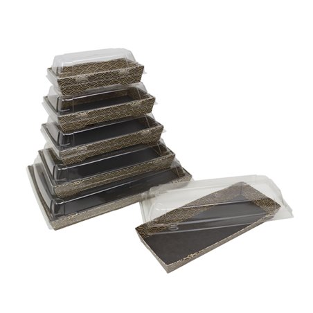 Kartonowe opakowanie Waves na sushi w prezentacji menu