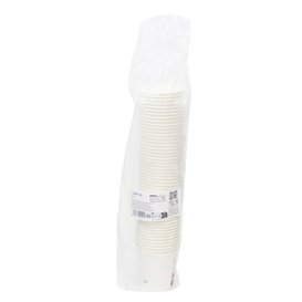 Biały kubek papierowy "Go Green" 4Oz/120ml Ø6,2cm (1.000 Sztuk)