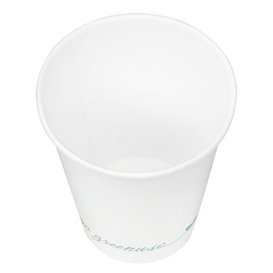 Biały kubek papierowy "Go Green" 7Oz/210ml Ø7,0cm (1.000 Sztuk)