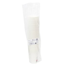 Biały kubek papierowy "Go Green" 8Oz/240ml Ø8,0cm (50 Sztuk)