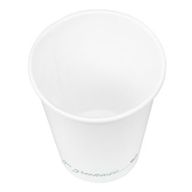 Biały kubek papierowy "Go Green" 9Oz/280ml  (1.000 Sztuk)