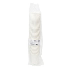 Biały kubek papierowy "Go Green" 9Oz/280ml  (1.000 Sztuk)