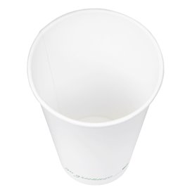 Biały kubek papierowy "Go Green" 16Oz/540ml Ø9,0cm (50 Sztuk)