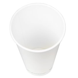 Biały kubek papierowy "Go Green" 20Oz/600ml Ø9,0cm (1.000 Sztuk)