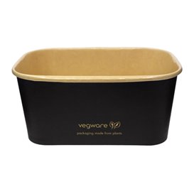 czarny Prostokątny Opakowania 1000 ml 17,3x12,1x7,1cm (50 Sztuk)