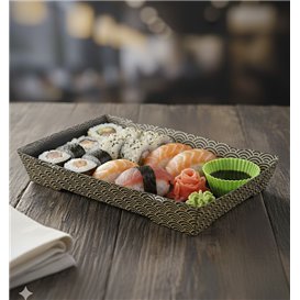 Opakowania na Sushi Karton ''Waves'' 16,5x11,5cm (400 Sztuk)