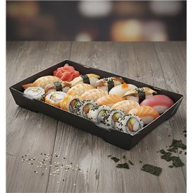 Opakowania na Sushi Karton czarny 18,5x12,5cm (400 Sztuk)