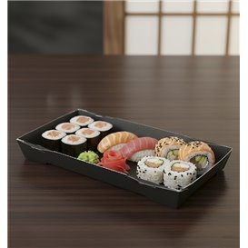 Opakowania na Sushi Karton czarny 21,5x13,5cm (400 Sztuk)