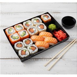 Opakowania na Sushi Karton czarny 26x19cm (200 Sztuk)