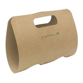 Nosidełka do Napojów Papierowe Kraft Cup Holder 23,9x18cm Ø8,0cm (500 Sztuk)