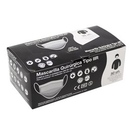 Maska Ochronna z Gumką typ I Czarna (50 Sztuk)