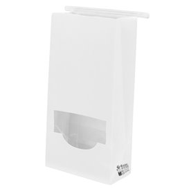 Papierowa Torba SOS z Zamkiem i Okienkiem 12+6x23,5cm (50 Uds)