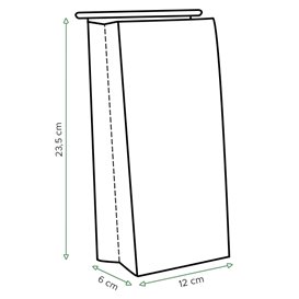 Biała torba SOS z zamknięciem 12+6x23,5cm (1000 Uds)