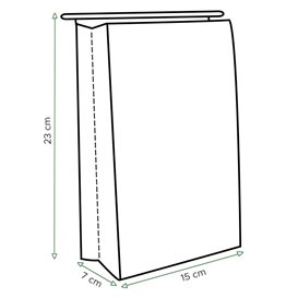 Torba SOS z kraftu z zamknięciem 15+7x23cm (1000 Uds)