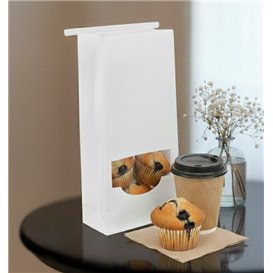 Papierowa Torba SOS z Zamkiem i Okienkiem 12+6x23,5cm (50 Uds)