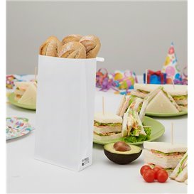 Biała torba SOS z zamknięciem 12+6x23,5cm (50 Uds)