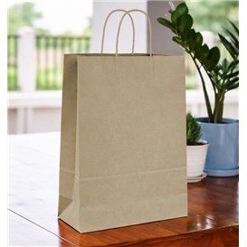 Torba Papierowa Kraft z Uchwytami 115g/m² 24+11x32cm (250 Sztuk)
