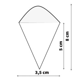 Rożki Drewniane 80mm (50 Sztuk)