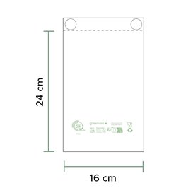 Eko Torba typu Market z Blokowym dnem Home Compost “Classic” 16x24cm 12µm (3.000 Sztuk)
