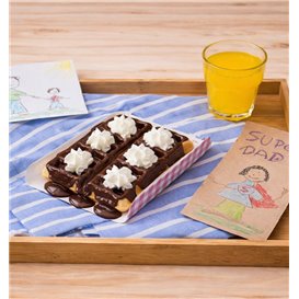 Tacka Papierowa Różowa na Gofry 13,5x10cm (100 Sztuk)