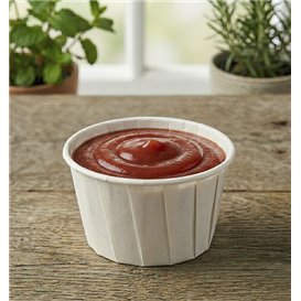 Biała Plisowany Miseczka Papier 100 ml (3000 Sztuk)