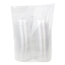 Wieczko Wypukłe z Krzyżykiem do miski PET Przezroczyste Szkło Ø9,4cm (100 Sztuk)