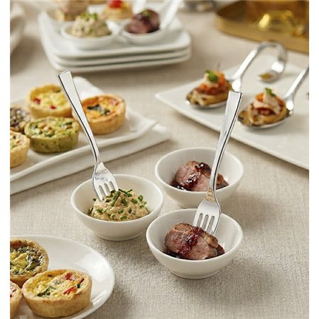 Detal mini widelca PS metalizowanego efekt srebra wielorazowego